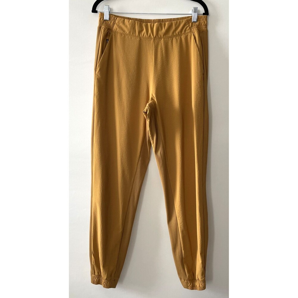 Athleta Textured Brooklyn Jogger Pants Mustard Women Size 8-mpv